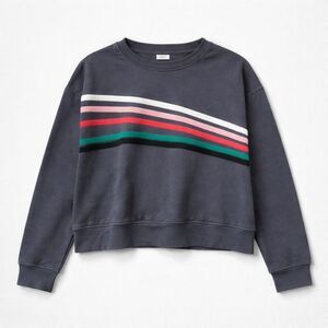SUNDRY Striped Terry Sweatshirt